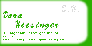 dora wiesinger business card